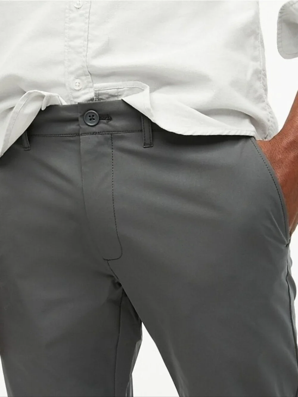❤ J CREW SLIM FIT TECH PANTS, GRAY, 34